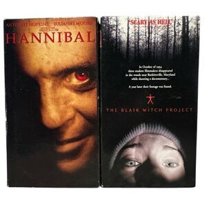 Horror Movies VHS‎ Lot If 2 “Blair Witch Project” & “Hannibal” Scary Movies